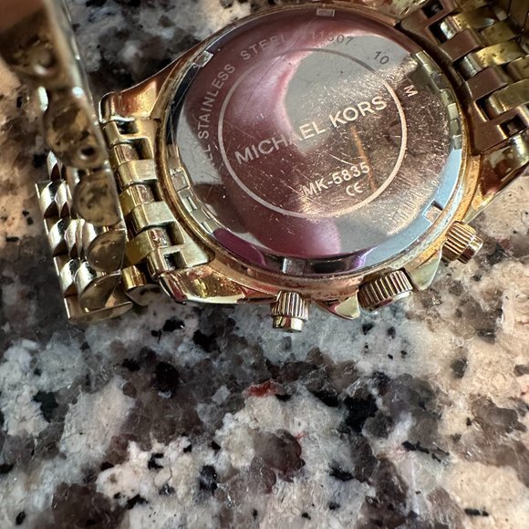 MICHAEL KORS Women's MK5835 Pressley Gold Tone Chronograph Watch - Picture 8 of 9